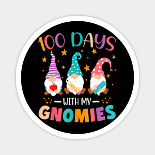 100th Day Of School Gnome Teachers Students 100 Days Smarter Magnet